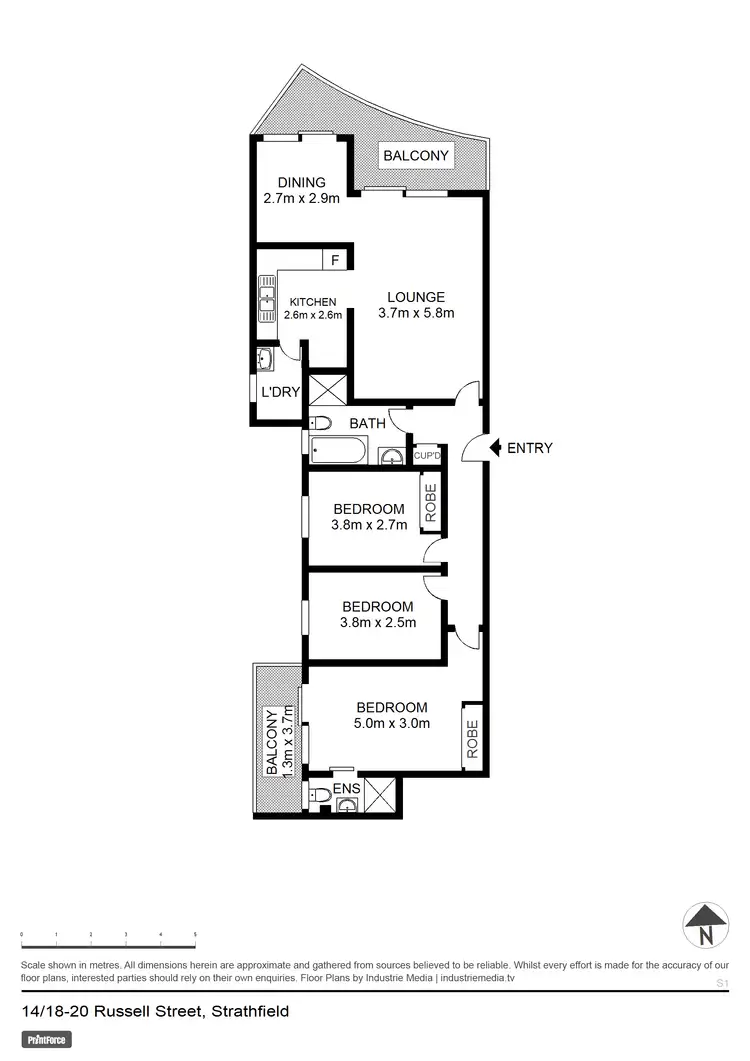 Floorplan of Homely apartment listing, 14/18-20 Russell Street, Strathfield NSW 2135