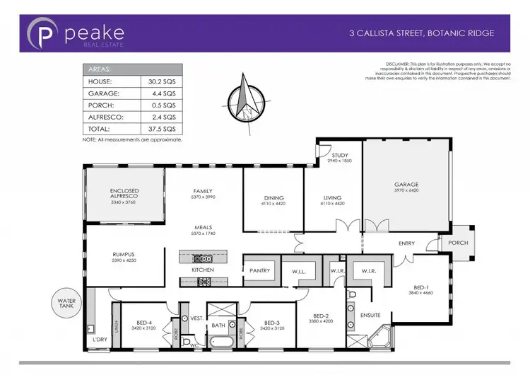 Floorplan of Homely house listing, 3 Callista Street, Botanic Ridge VIC 3977