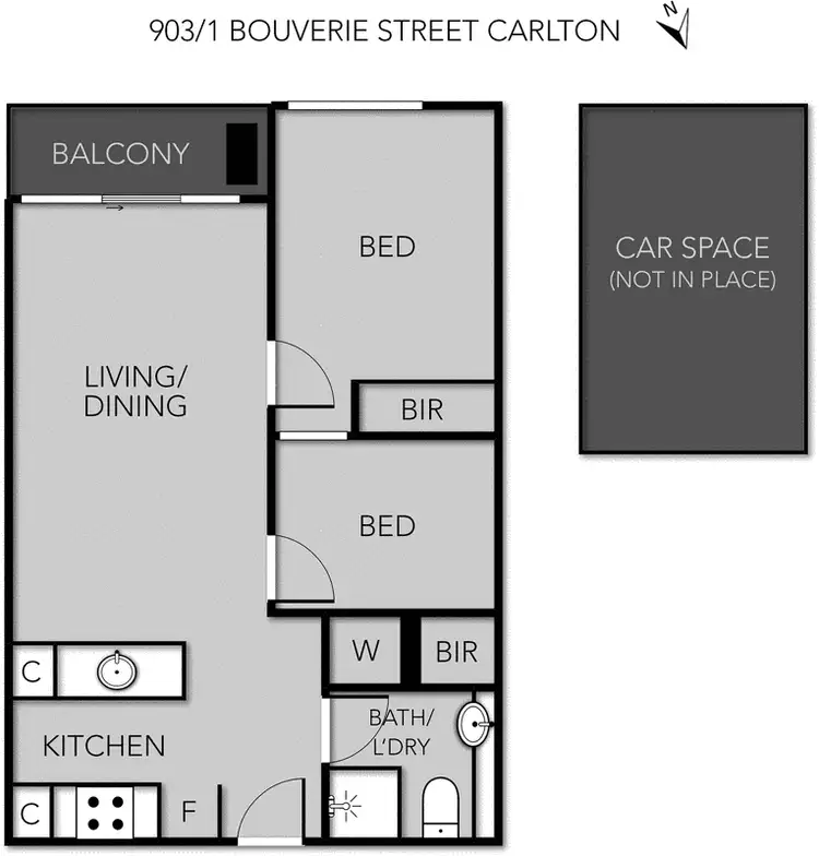 Floorplan of Homely apartment listing, 903/1 Bouverie Street, Carlton VIC 3053