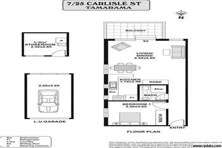 Floorplan of Homely apartment listing, 7/25 Carlisle Street, Tamarama NSW 2026
