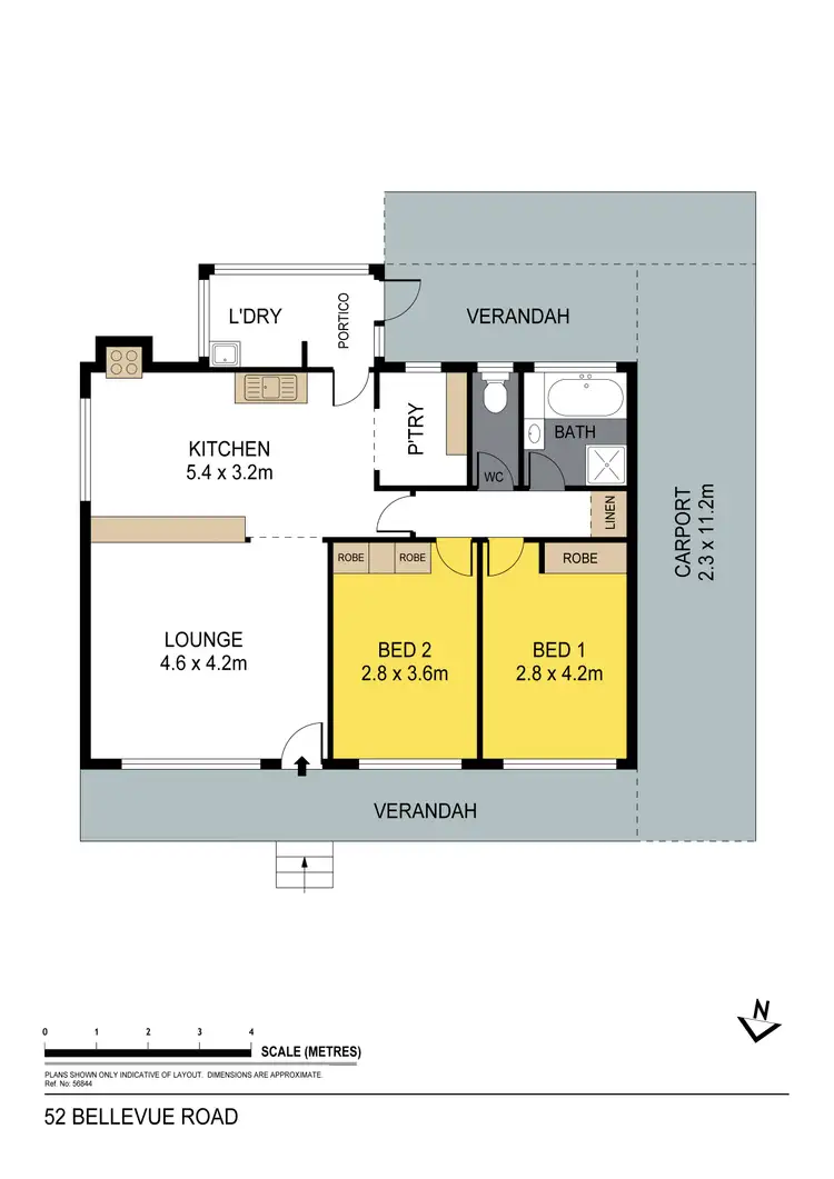 Floorplan of Homely house listing, 52 Belle Vue Road, Golden Square VIC 3555