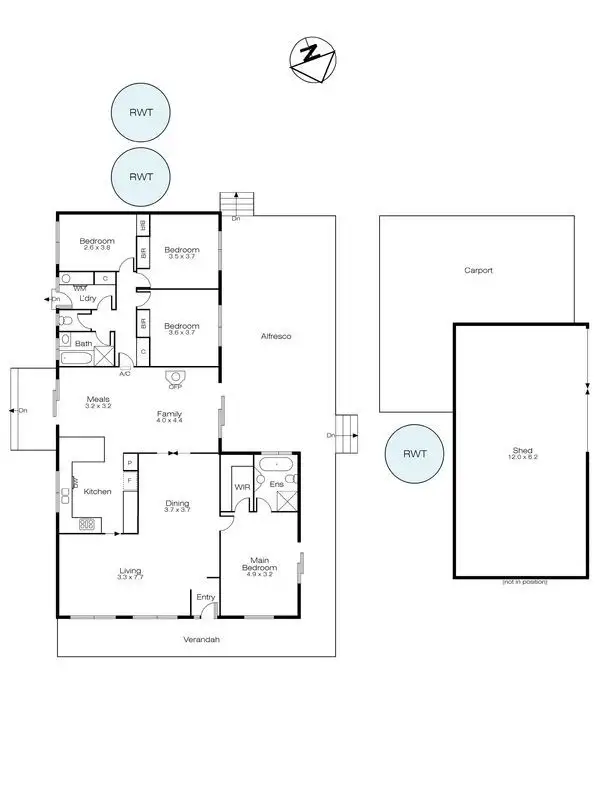 Floorplan of Homely house listing, 159 Tilligs Road, Scarsdale VIC 3351