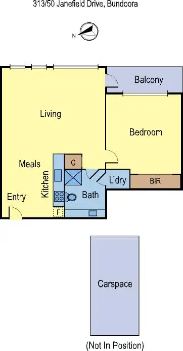 Floorplan of Homely apartment listing, 313/50 Janefield Drive, Bundoora VIC 3083