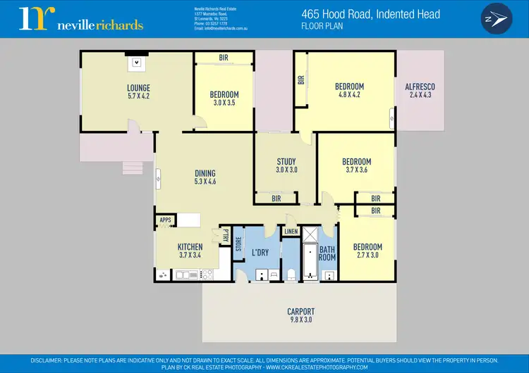 Floorplan of Homely house listing, 465 Hood Road, Indented Head VIC 3223