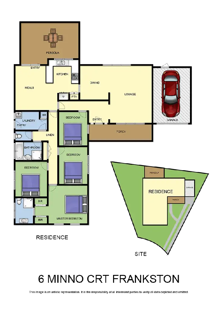 Floorplan of Homely house listing, 6 Minno Court, Frankston VIC 3199