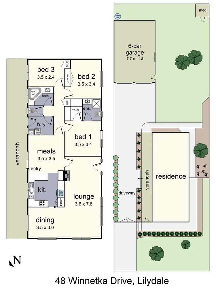 Floorplan of Homely house listing, 48 Winnetka Drive, Lilydale VIC 3140