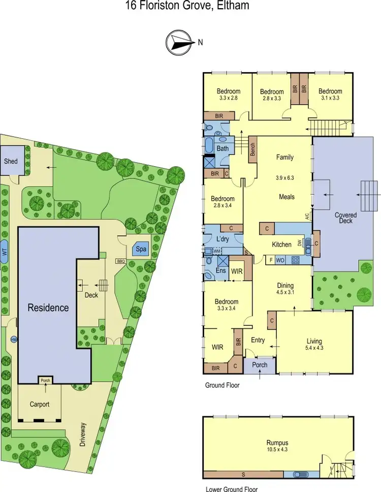 Floorplan of Homely house listing, 16 Floriston Grove, Eltham VIC 3095