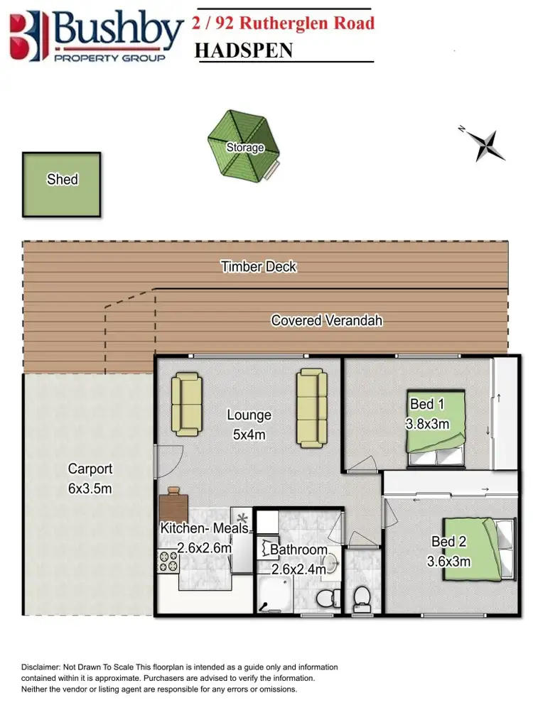 Floorplan of Homely unit listing, Unit 2 Rutherglen Road, Hadspen TAS 7290