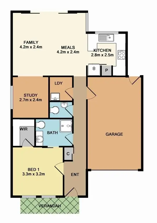 Floorplan of Homely unit listing, 2/31 Walnut Street, Whittlesea VIC 3757