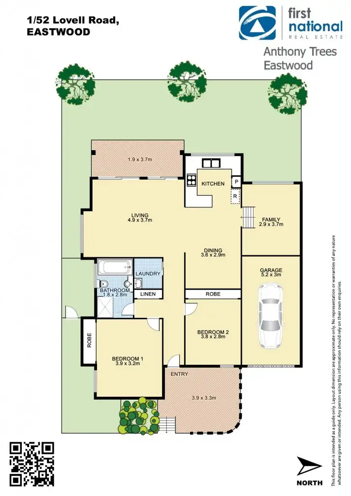Floorplan of Homely villa listing, 1/50-52 Lovell Road, Eastwood NSW 2122