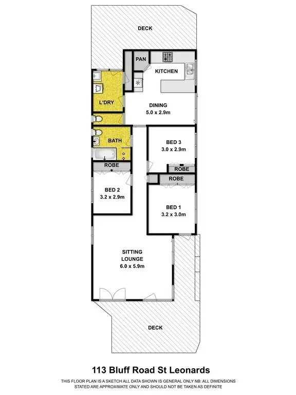 Floorplan of Homely house listing, 113 Bluff Road, St Leonards VIC 3223