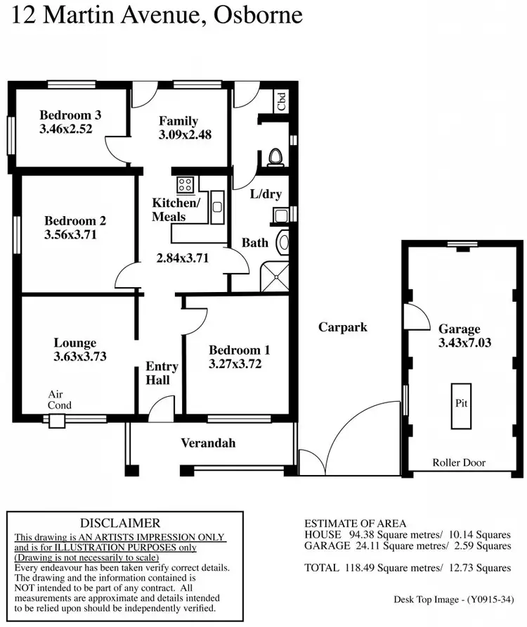Floorplan of Homely house listing, 12 Martin Avenue, Osborne SA 5017