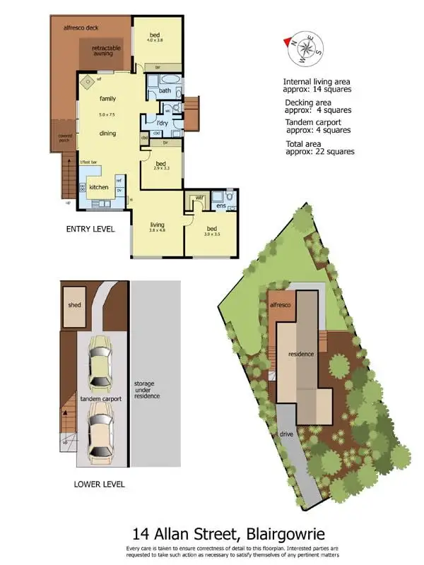 Floorplan of Homely house listing, 14 Allan Street, Blairgowrie VIC 3942