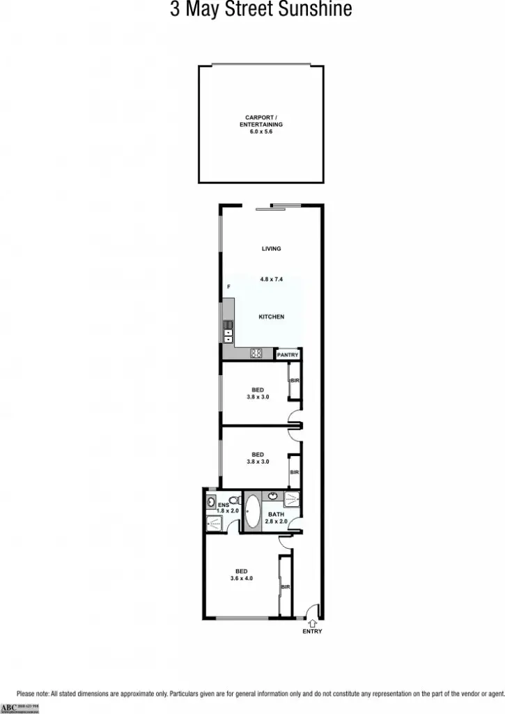 Floorplan of Homely house listing, 3 May Street, Sunshine VIC 3020