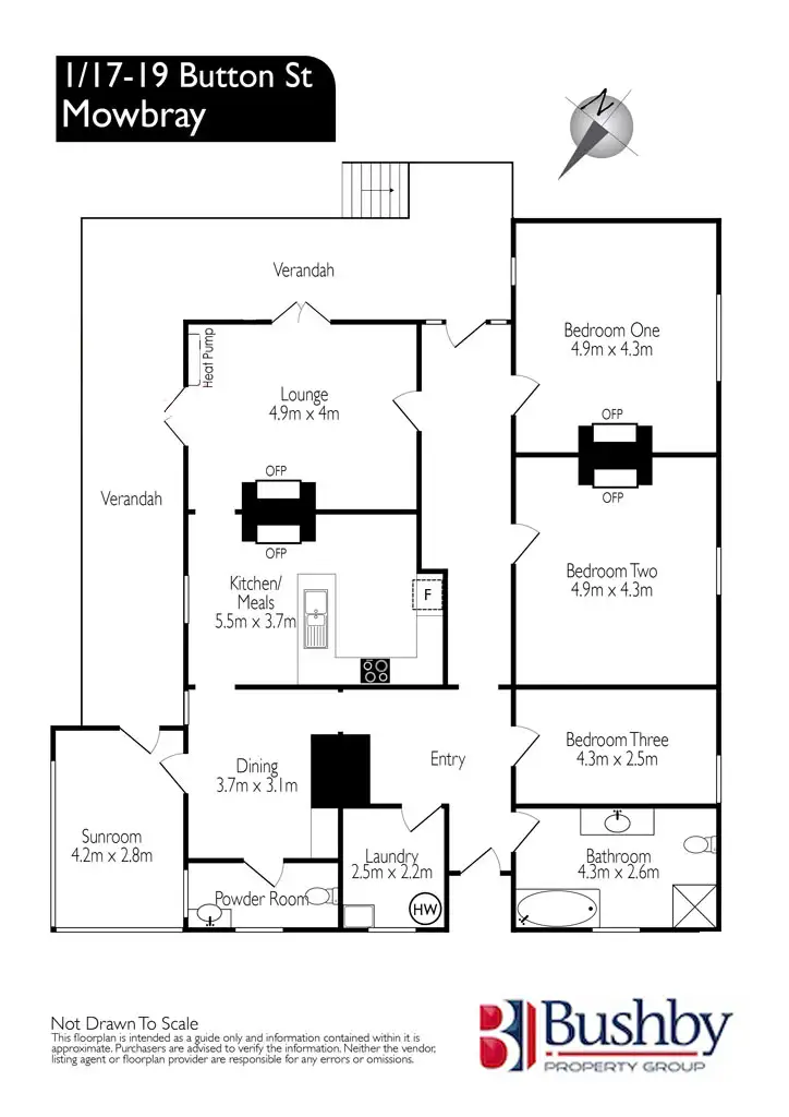 Floorplan of Homely house listing, 1/17-19 Button Street, Mowbray TAS 7248