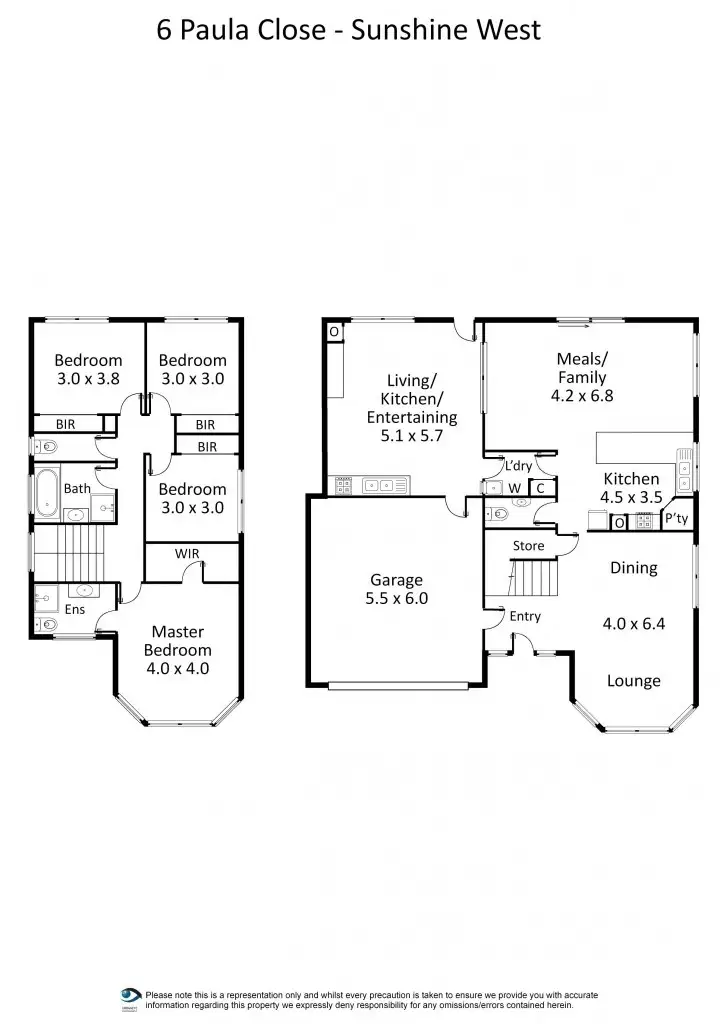 Floorplan of Homely house listing, 6 Paula Close, Sunshine West VIC 3020