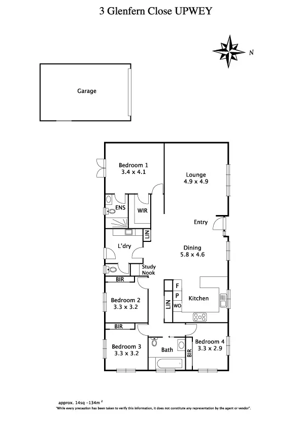 Floorplan of Homely house listing, 3 Glenfern Close, Upwey VIC 3158