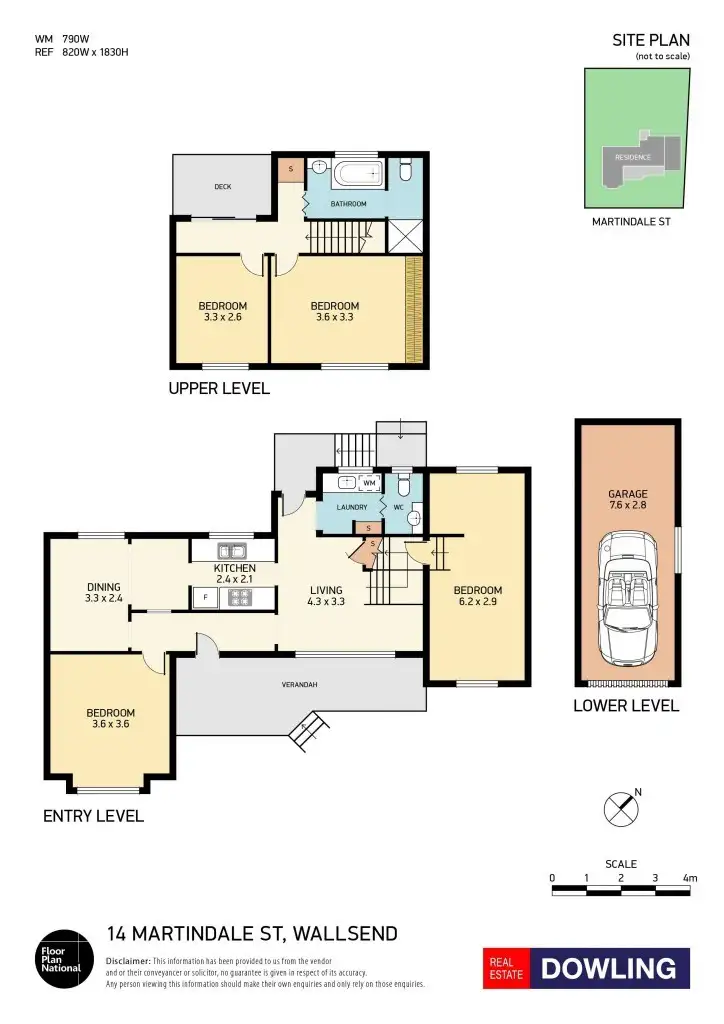 Floorplan of Homely house listing, 14 Martindale Street, Wallsend NSW 2287