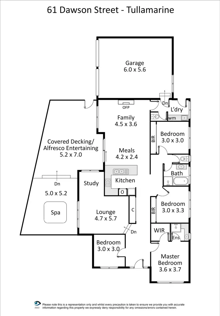 Floorplan of Homely house listing, 61 Dawson Street, Tullamarine VIC 3043