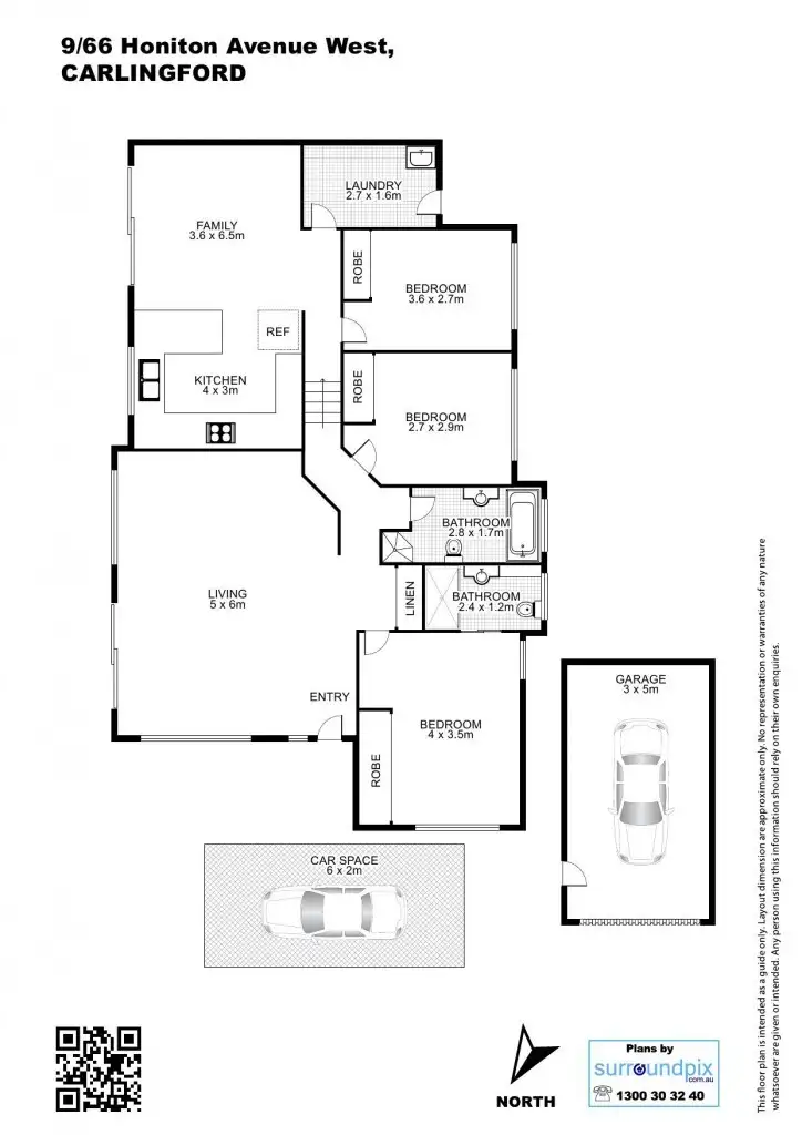 Floorplan of Homely villa listing, 9/66 Honiton Ave West, Carlingford NSW 2118