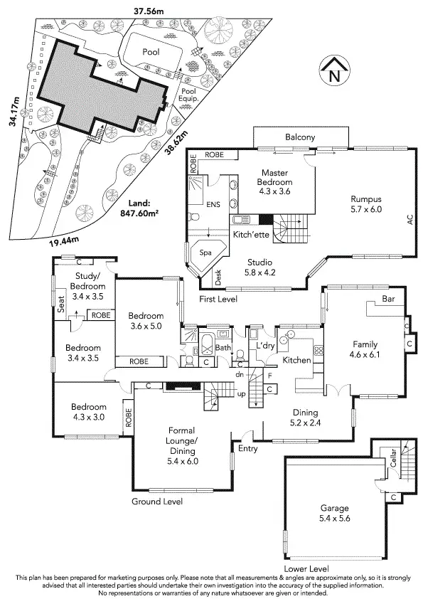 Floorplan of Homely house listing, 3 Randall Court, Mount Waverley VIC 3149