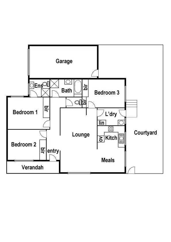 Floorplan of Homely unit listing, 1/3 Henry Street, Reservoir VIC 3073