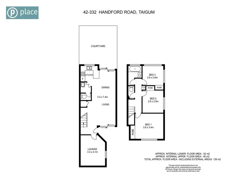 Floorplan of Homely townhouse listing, 42/332 Handford Road, Taigum QLD 4018