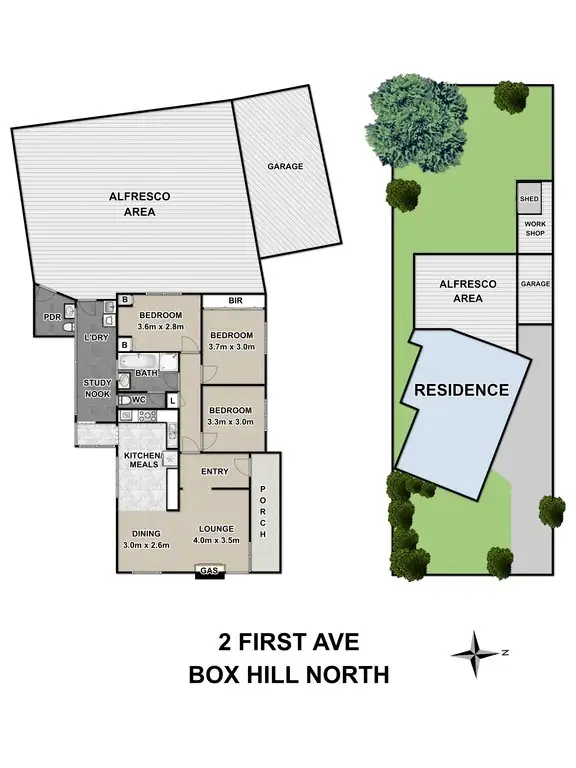 Floorplan of Homely house listing, 2 First Avenue, Box Hill North VIC 3129