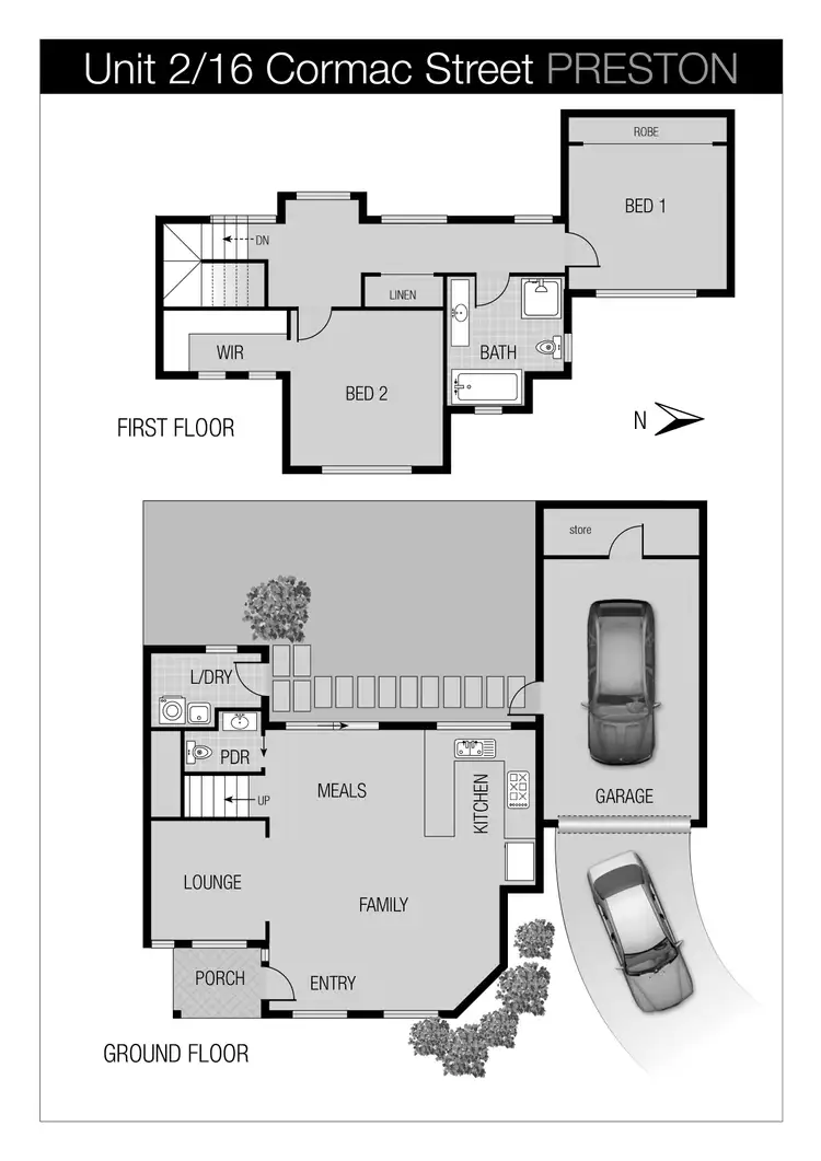 Floorplan of Homely townhouse listing, 2/16 Cormac Street, Preston VIC 3072