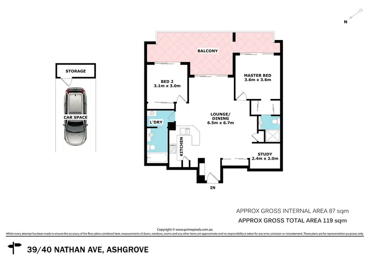 Floorplan of Homely unit listing, 39/40 Nathan Avenue, Ashgrove QLD 4060