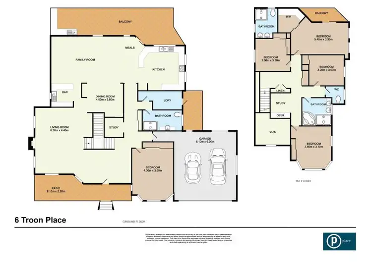 Floorplan of Homely house listing, 6 Troon Place, Carindale QLD 4152