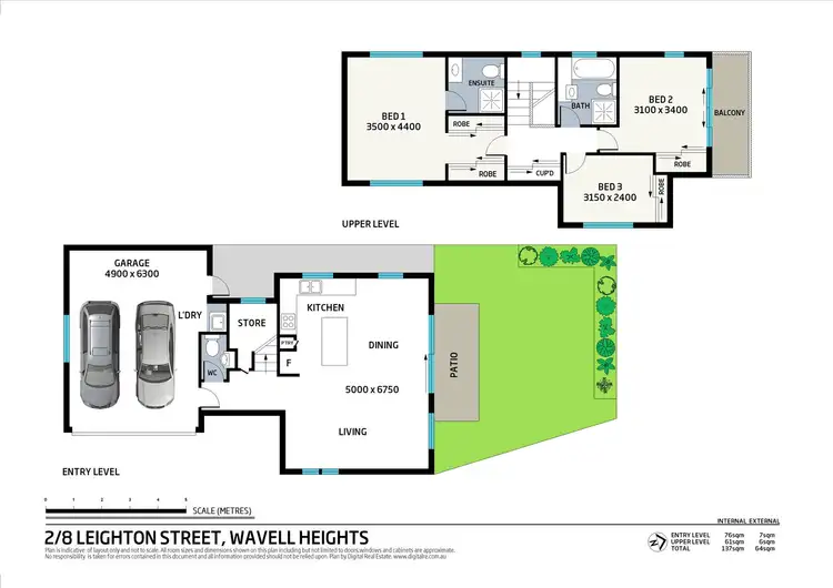 Floorplan of Homely townhouse listing, 2/8 Leighton Street, Wavell Heights QLD 4012