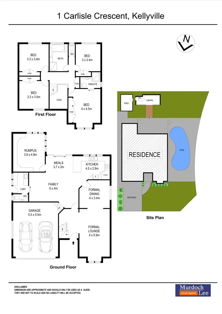 Floorplan of Homely house listing, 1 Carlisle Crescent, Kellyville NSW 2155