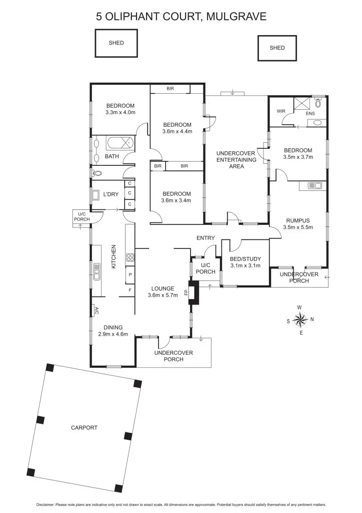 Floorplan of Homely house listing, 5 Oliphant Court, Mulgrave VIC 3170