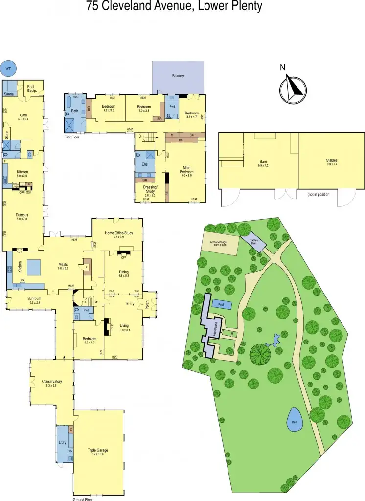 Floorplan of Homely house listing, 75 Cleveland Ave, Lower Plenty VIC 3093
