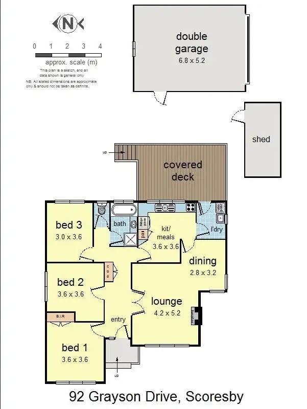 Floorplan of Homely house listing, 92 Grayson Drive, Scoresby VIC 3179