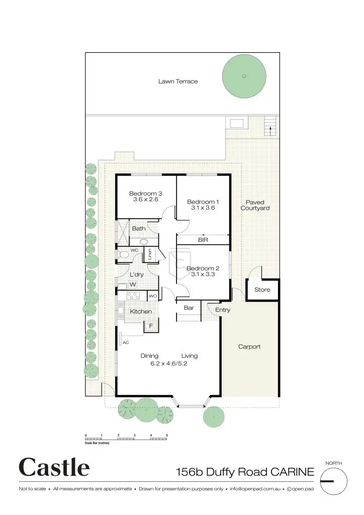 Floorplan of Homely semi-detached listing, 156b Duffy Road, Carine WA 6020