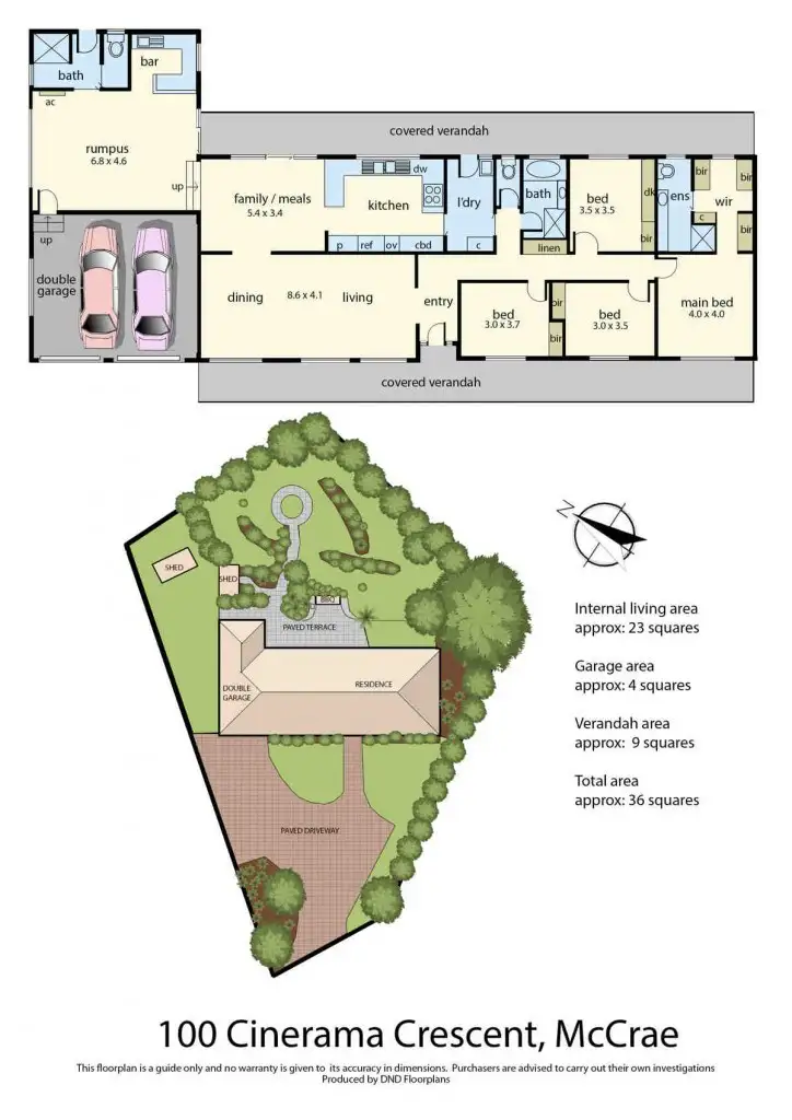 Floorplan of Homely house listing, 100 Cinerama Crescent, Mccrae VIC 3938