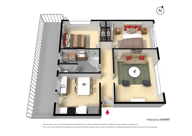 Floorplan of Homely apartment listing, 2/42 Nolan Avenue, Brooklyn VIC 3012