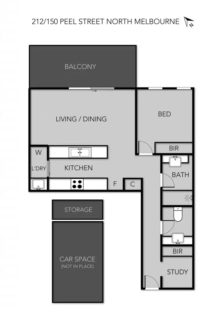 Floorplan of Homely apartment listing, 212/150 Peel Street, North Melbourne VIC 3051