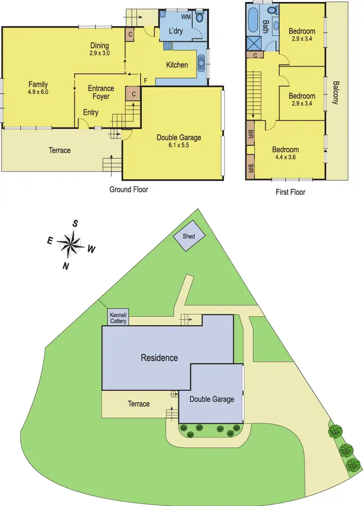 Floorplan of Homely house listing, 1 Cheryl Crescent, Belmont VIC 3216
