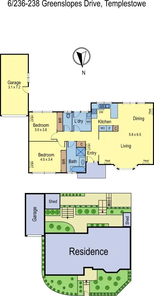 Floorplan of Homely unit listing, 6/238 Greenslopes Drive, Templestowe Lower VIC 3107