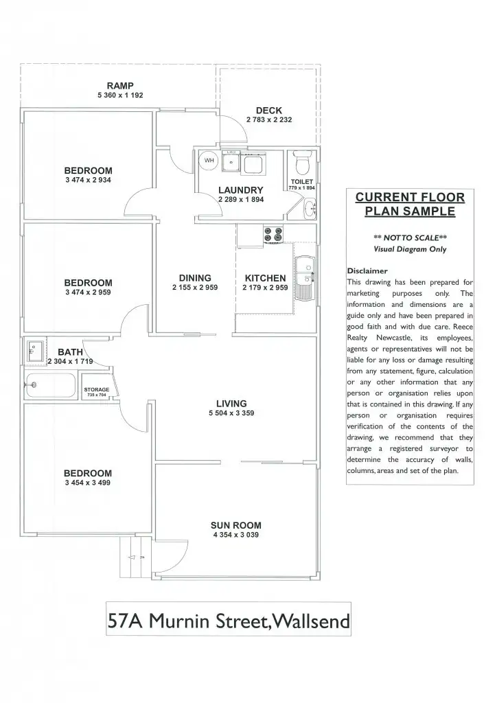 Floorplan of Homely house listing, 57A Murnin Street, Wallsend NSW 2287