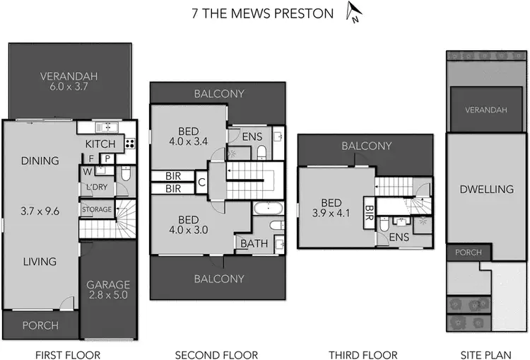Floorplan of Homely house listing, 7 The Mews, Preston VIC 3072