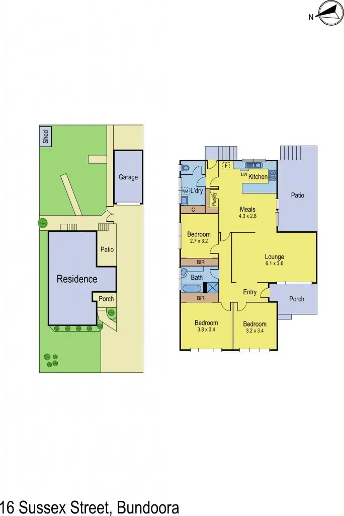 Floorplan of Homely house listing, 16 Sussex Street, Bundoora VIC 3083