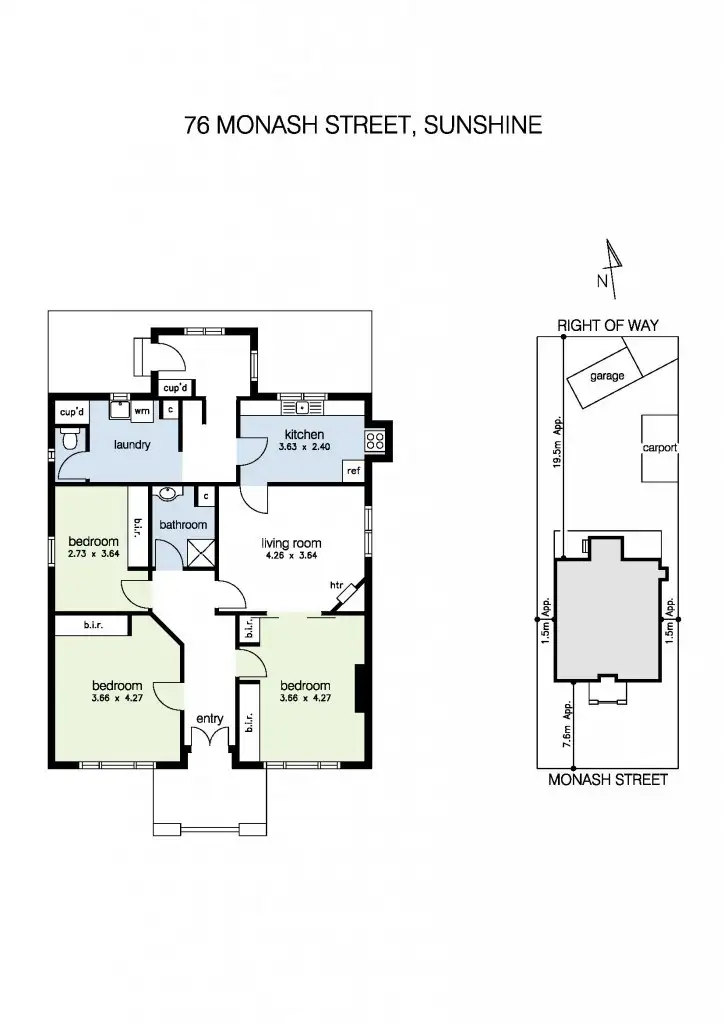 Floorplan of Homely house listing, 76 Monash Street, Sunshine VIC 3020