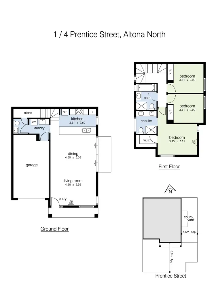 Floorplan of Homely townhouse listing, 1/4 Prentice Street, Altona North VIC 3025