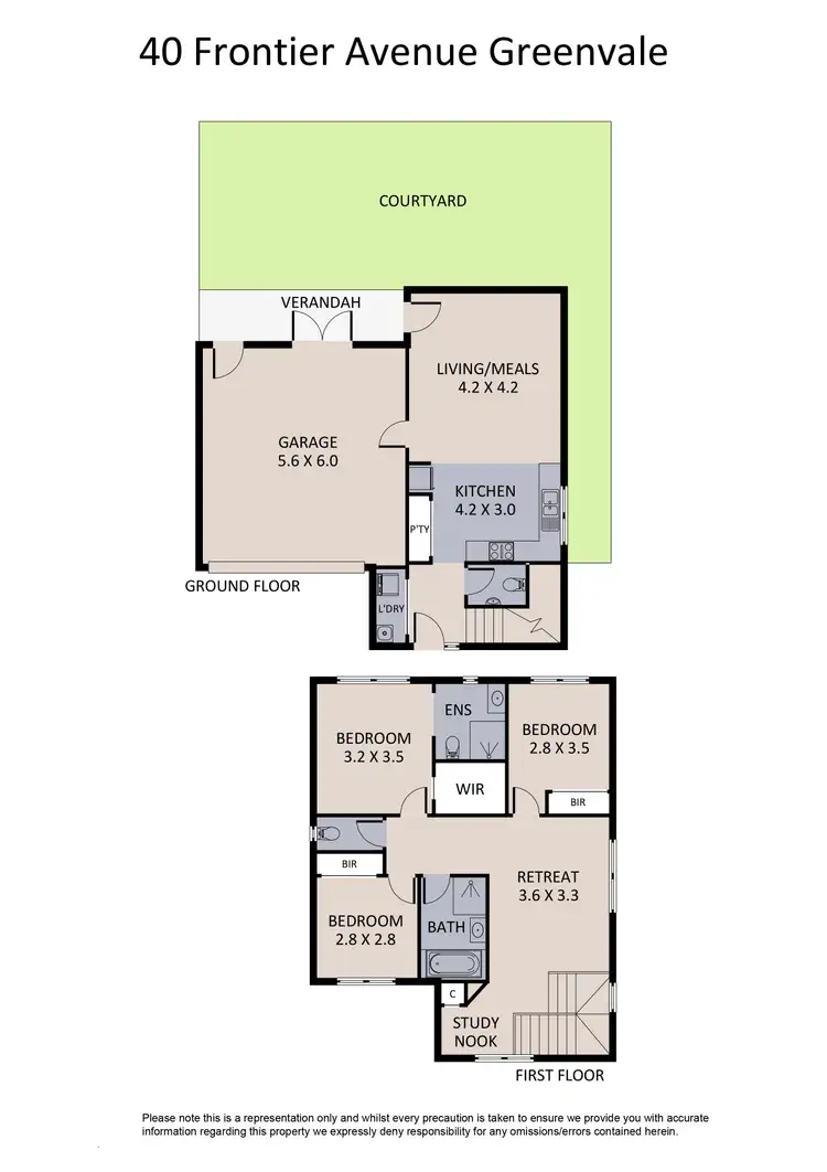 Floorplan of Homely townhouse listing, 40 Frontier Avenue, Greenvale VIC 3059