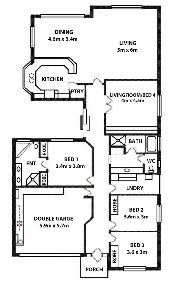 Floorplan of Homely house listing, 4 Wintershall Street, Oakden SA 5086