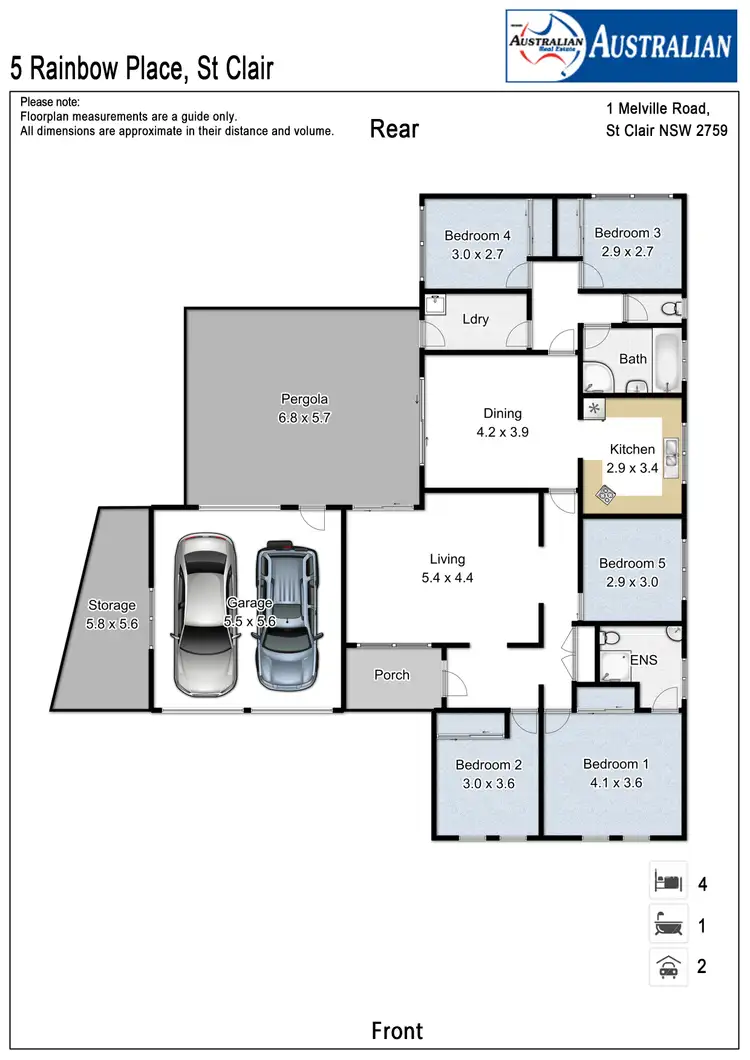 Floorplan of Homely house listing, 5 Rainbow Place, St Clair NSW 2759